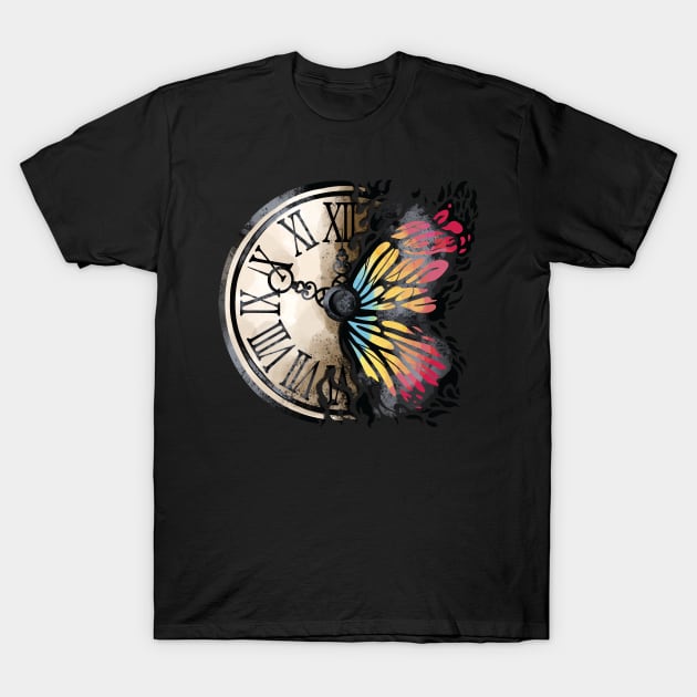 Time flies with a butterfly T-Shirt by Life2LiveDesign